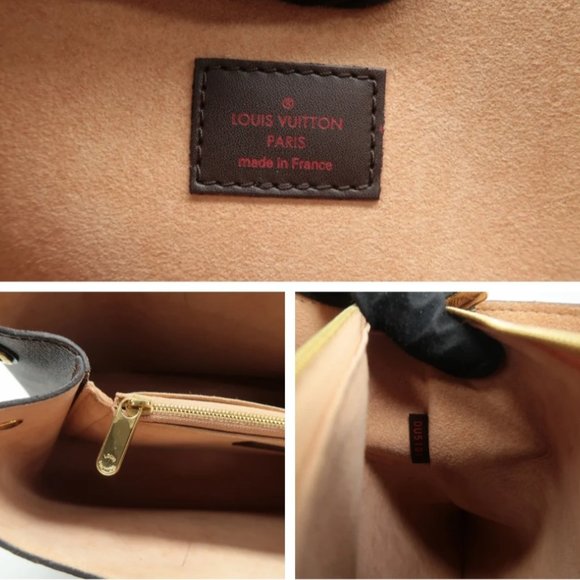 100% Authentic Louis Vuitton Kensington Brown Damier Ebene Canvas Satchel Bag - Picture 11 of 12